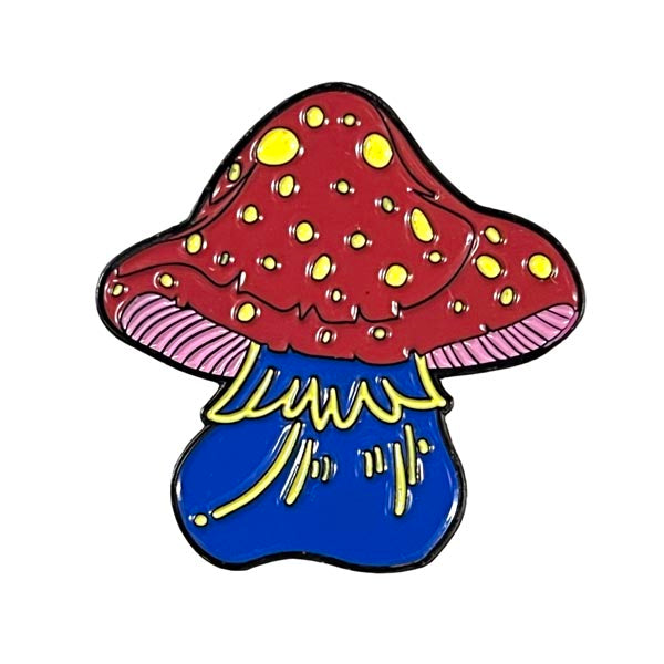 Mushroom Hat Pin 1.5 inch - Red