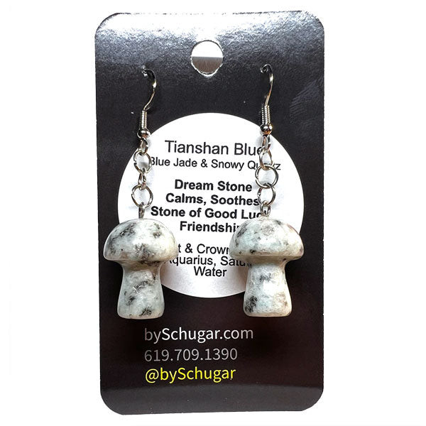 Tianshan Blue Crystal Mushroom Earrings