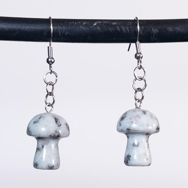 Tianshan Blue Crystal Mushroom Earrings