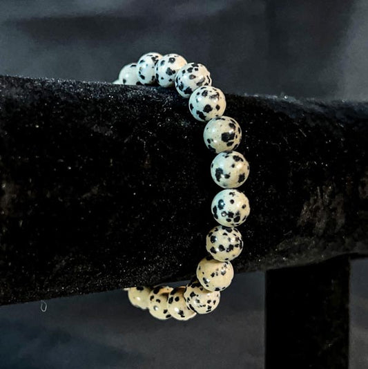 Dalmation Stone Crystal Bracelet