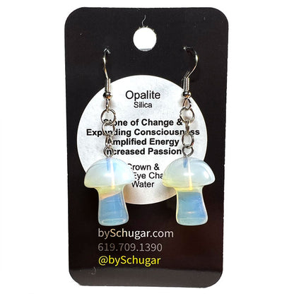 Opalite Crystal Mushroom Earrings