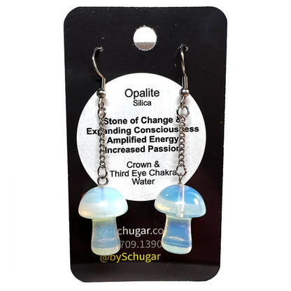 Opalite Crystal Mushroom Earrings